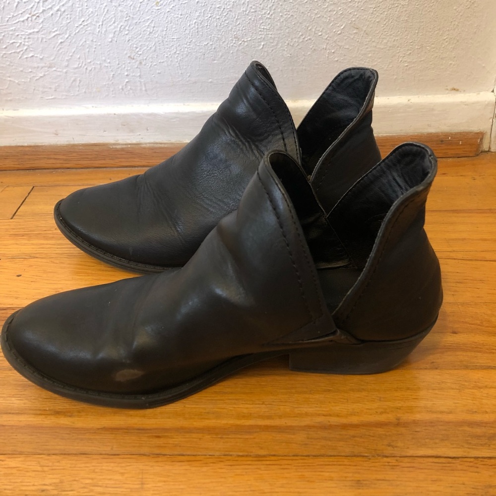 Target Black Faux Leather Booties
